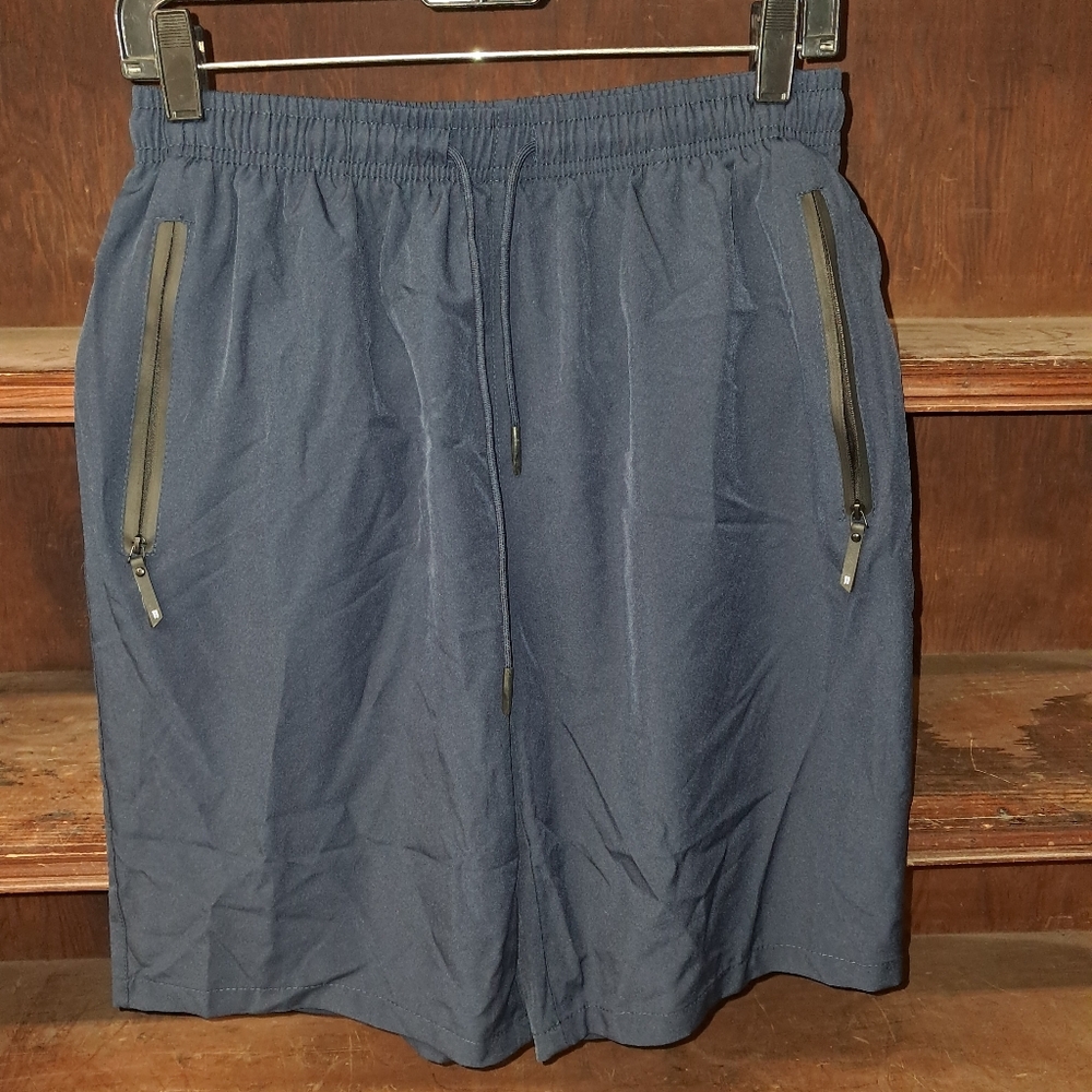 MANFINITY Men's Dark Blue Athletic Shorts